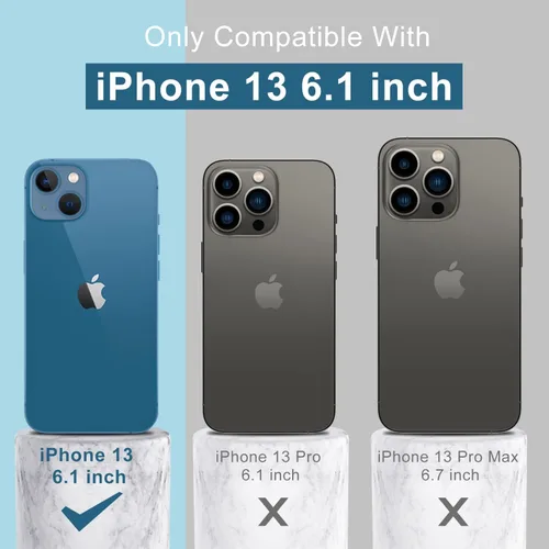 Vista 7 de DEENAKIN Funda compatible con iPhone 13 con protector de pantalla, silicona suave y sedosa, funda mejorada para cámara, probada contra caídas de 16