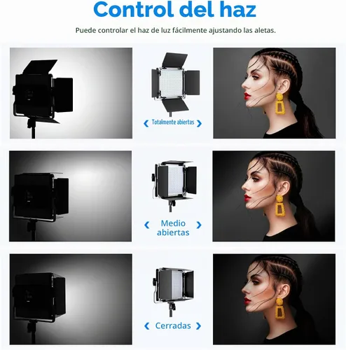 Vista 3 de Neewer Puerta de granero de luz LED profesional para panel de luz LED Neewer 480, 4.5 x 6.9 pulgadas, construcción de metal sólido