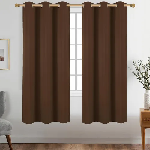 Vista 169 de Diraysid Cortinas opacas beige con ojales para dormitorio, con aislamiento térmico, cortinas de oscurecimiento de habitación, 38 x 54 pulgadas, 2