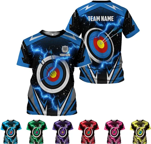 Vista 13 de Camisas de tiro con arco personalizadas para hombre, camisetas con nombre personalizado y nombre del equipo, camisas polo S-5XL Tiro con arco 10