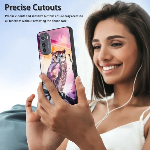 Vista 280 de Funda para Motorola Moto Edge 2022, cubierta trasera de vidrio templado con protector de pantalla, funda protectora a prueba de golpes para Motorola