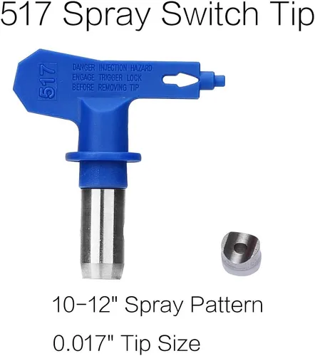 Vista 4 de FUNTECK Pistola pulverizadora sin aire compatible con pulverizadores de pintura sin aire Graco, incluyendo punta 517 y boquilla Gurad, 3600 PSI