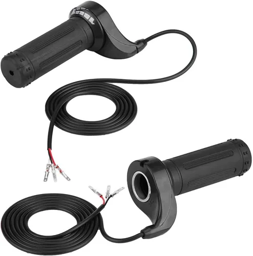 Vista 6 de Empuñadura del acelerador, acelerador universal de velocidad de giro con conexión de 3 cables para scooter eléctrico, bicicleta, bicicleta
