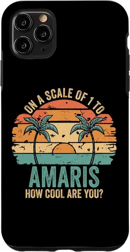 Vista 11 de Funda con nombre personalizado para iPhone 14 AMARIS para niñas retro