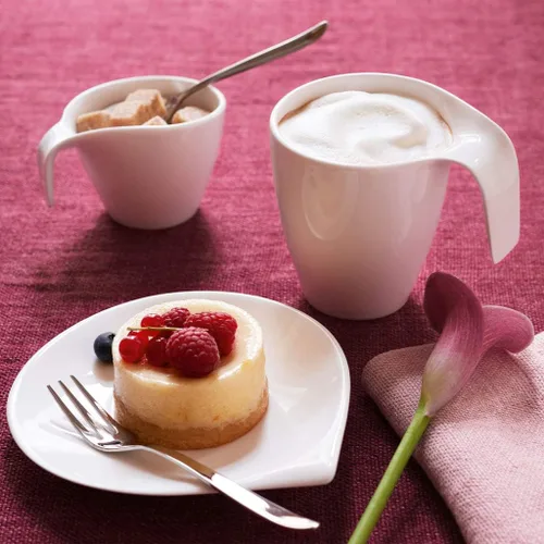 Vista 5 de Villeroy & Boch Flow - Taza de porcelana premium, 11.5 onzas, color blanco