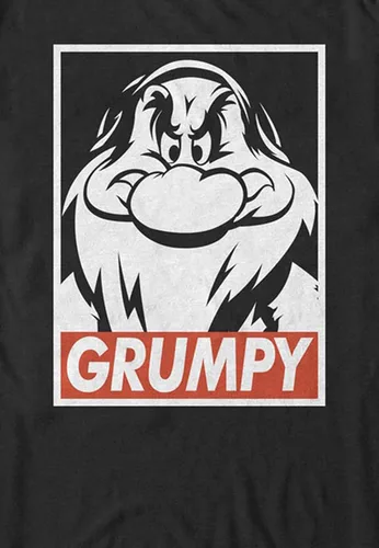 Vista 3 de Disney Camiseta estampada para hombre Blancanieves y siete enanos Grumpy, Nieve