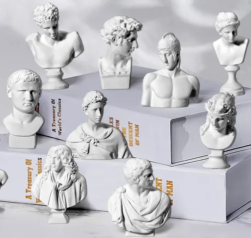 Vista 9 de Music Composers - Juego de 10 figuras de resina de escultura de artista famoso barroco a romántico, figuras coleccionables, réplica de estatua