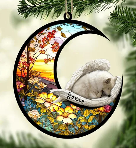 Vista 80 de Atrapasoles conmemorativo personalizado para perros, adorno navideño de Airedale Terrier, recuerdo por pérdida de mascota, regalos conmemorativos