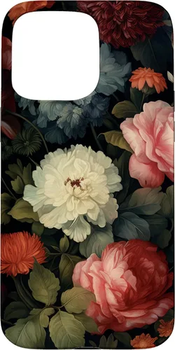 Vista 28 de Vintage Dark Flower Pattern Moody Floral Case for iPhone 16