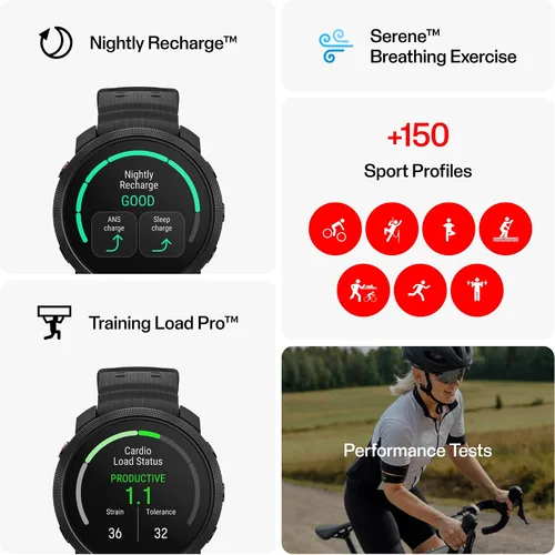 Vista 4 de Polar Vantage M3 – Multi-Sport Smartwatch with AMOLED Display, Dual-Frequency GPS, Turn-by-Turn Navigation, Up to 7-Day