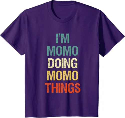 Vista 26 de I'M Momo Doing Momo Things - Camiseta de regalo con nombre personalizado, Negro, S