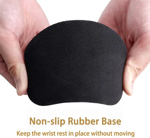Vista 5 de MXCOIRTP Reposamuñecas para ratón, almohadilla de soporte ergonómica de espuma con memoria para muñeca, almohadilla para muñeca de ratón con base