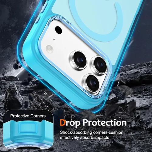 Vista 712 de Anuck - Funda magnética para iPhone 11 compatible con MagSafe, carcasa trasera mate translúcida dura, borde de TPU, delgada, resistente a impactos
