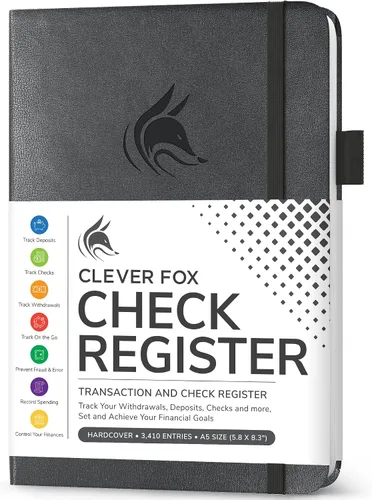 Vista 10 de Clever Fox Libro de registro de cheques – Registro de transacciones de lujo, libro de contabilidad contable, registro de cheques y libro de registro