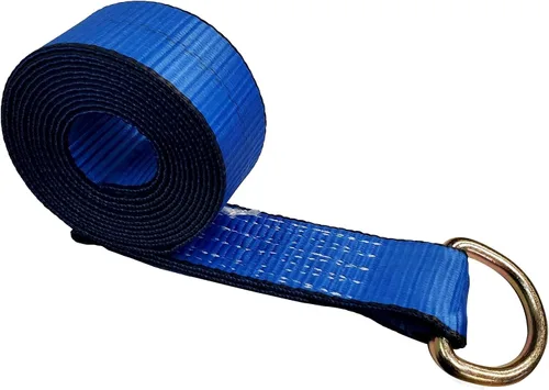Vista 42 de Mega Cargo Control 1 paquete de correas de lazo de anillo D, amarres de remolque negros de 2 pulgadas para ensamblajes de elevación de ruedas