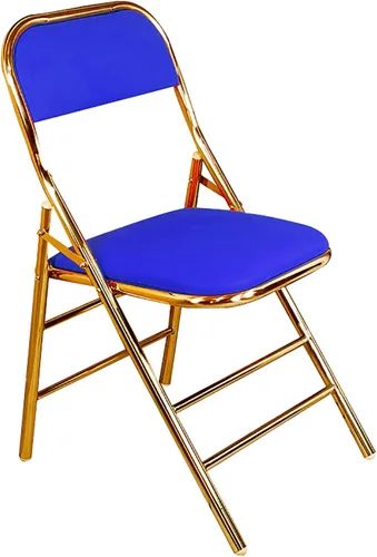 Vista 8 de QQXX Silla plegable con asiento acolchado de piel sintética, silla plegable portátil de metal con respaldo, silla de oficina básica, silla de Negro
