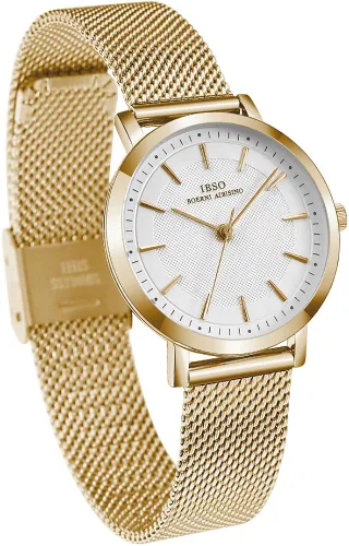 Vista 3 de Reloj de pulsera para mujer con correa de acero inoxidable de cuarzo a prueba de agua