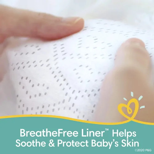 Vista 2 de Pañales para bebés recién nacidos/talla 1 (8-14 libras), 198 unidades y detergente para ropa para bebé, paquete de 2 – Pampers Swaddlers, One Month