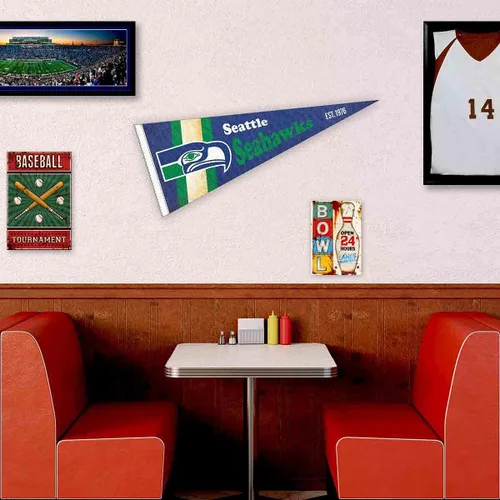 Vista 3 de Bandera retro vintage de Seattle Seahawks
