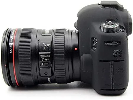 Vista 3 de Funda para Canon EOS 6D, ultrafina, ligera, de goma, suave, de silicona, para Canon EOS 6D (negro)