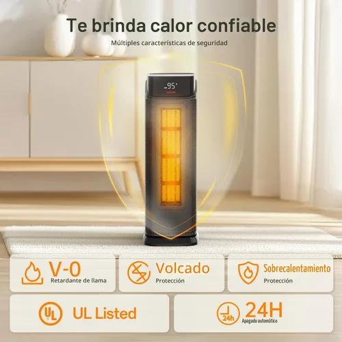 Vista 7 de BREEZOME Calentadores eléctricos portátiles de 1500W para oficina