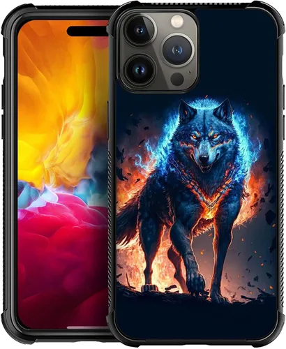 Vista 13 de ZHEGAILIAN Funda compatible con iPhone 15, fundas de caballo de baile de cristal de colores, parte trasera de vidrio templado+funda protectora