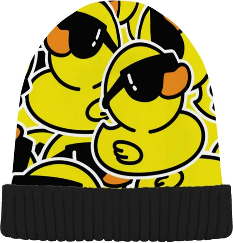 Vista 2 de Gorro para hombre y mujer, diseño geométrico, decorativo, con girasol, cálido, de punto