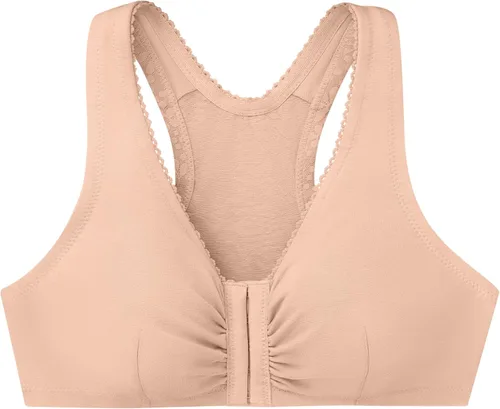 Vista 4 de Glamorise Cierre frontal de algodón T-Back Wirefree 1908 para mujer