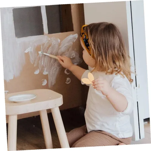 Vista 4 de EXCEART Recortes de pescado únicos para decoración de rebanadas de madera, chips de grafiti, 100 piezas de manualidades para niños y niñas y adultos