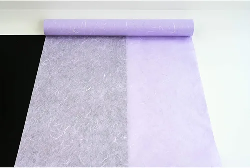 Vista 8 de Papel de morera coreano HanJi con textura de fibra natural, envoltura de regalo, papel tapiz decorativo UnYong-Ji rollo marrón 21.3 in x 65.6 ft
