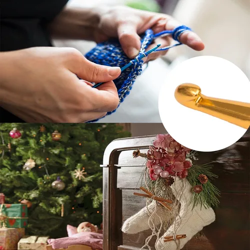 Vista 6 de BetyBedy - Juego de 22 ganchos de ganchillo, agujas de tejer con mango de aluminio, agujas de ganchillo multicolor para manualidades de hilo, 0.6 ~