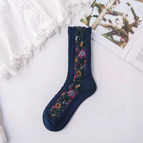 Vista 2 de YOLAI Calcetines para mujer para mantener el calor, calcetines restaurando formas antiguas calcetines de algodón ligeros