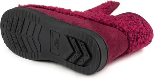 Vista 5 de RockDove - Pantuflas estilo botín de forro polar con espuma viscoelástica y suela de goma para mujer