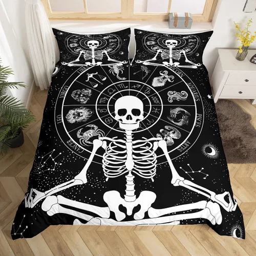 Vista 13 de Juego de ropa de cama de mariquita roja, tamaño individual, funda de edredón de mariquitas de dibujos animados para niños y niños, bonita funda