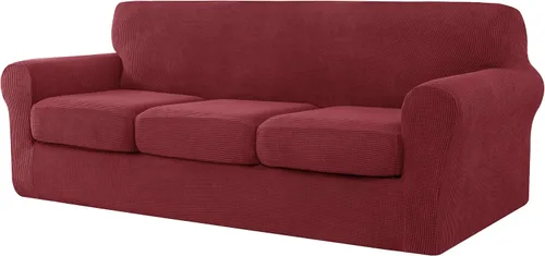 Vista 21 de CHUN YI Fundas de terciopelo para sofá de 4 piezas para sofá de 3 cojines, funda de sofá antideslizante resistente al agua, protector de muebles