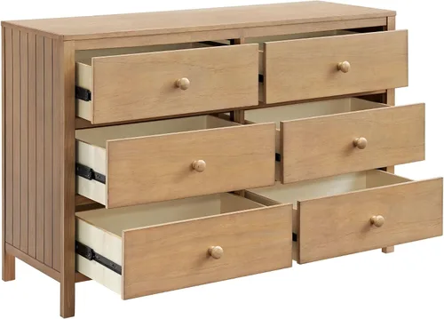 Vista 4 de Soho Baby Everlee - Cómoda de 6 cajones, madera de miel