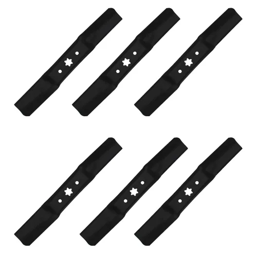 Vista 4 de RAParts (6) cuchillas de repuesto para cortacésped de repuesto de 17-1/4 pulgadas MTD para Cub Cadet 742-05052A 942-05052A