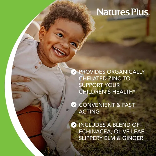 Vista 4 de NaturesPlus Animal Parade KidZinc, sabor a mandarina, 90 pastillas con forma de animal, zinc quelado orgánicamente, vegano, sin gluten, 90 porciones