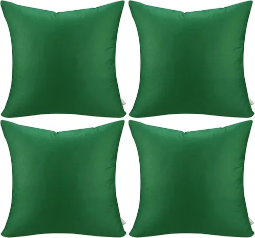 Vista 12 de Thmyo - Paquete de 4 fundas de almohada decorativas de 100 % algodón para lumbar, cómodas, sólidas, para Navidad/Halloween, fundas de cojín Blanco