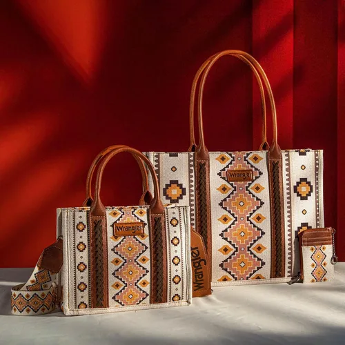 Vista 2 de Wrangler Aztec - Bolso tote para mujer, estilo bohemio, bolso de hombro y bolso
