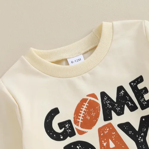 Vista 4 de Gueuusu Conjunto de 2 piezas de sudadera de manga larga para bebé niño y niño pequeño