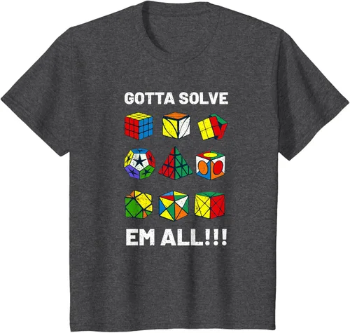 Vista 35 de Camiseta competitiva Puzzle Cube Gotta Solve Em All Speed Cubing