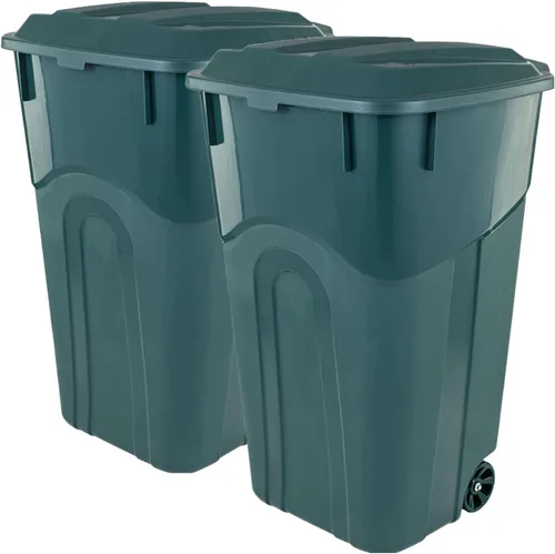 Vista 10 de United Solution TI0087 - Contenedor de basura redondo de 20 galones, color negro, fácil de transportar con construcción resistente, asas de paso