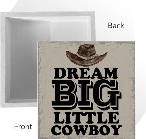 Vista 3 de Western Decor - Letrero de madera para baño occidental, decoración del hogar, rústico, dormitorio, divertido, estante de escritorio, mesa de centro