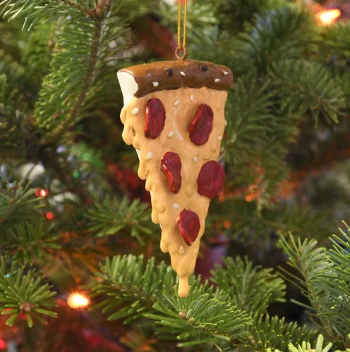 Vista 8 de Tree Buddees Slice of Pepperoni - Adorno navideño para pizza