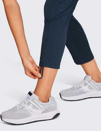 Vista 5 de CRZ YOGA Pantalones casuales de 78 para mujer de 27 pulgadas, ligeros, para entrenamiento, al aire libre, pista atlética, viajes, descanso