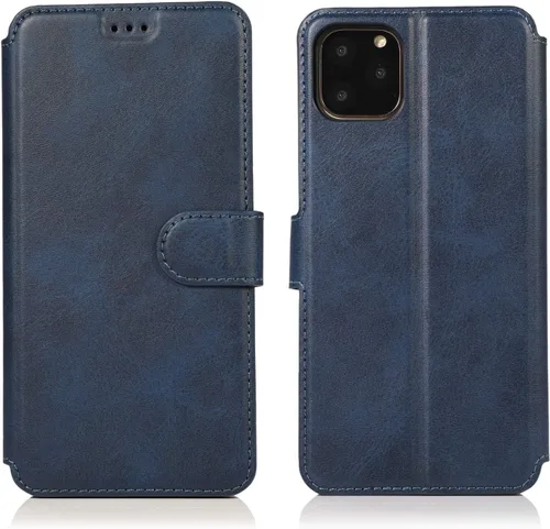 Vista 12 de QLTYPRI Funda para iPhone 11, Premium PU Leather Simple Wallet Case [Ranuras para tarjetas] [Soporte De Caballero] [Cierre Magnético] Funda Flip A