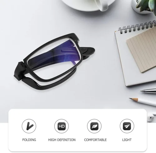 Vista 5 de EXCEART - 2.0 Gafas de miopía plegables, lentes de lectura negros para miopía, lentes de larga distancia con estuche portátil