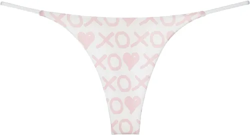 Vista 19 de Tanga de encaje sin costuras para mujer, ropa interior de cintura alta con tiras en G Serie 010-leopardo