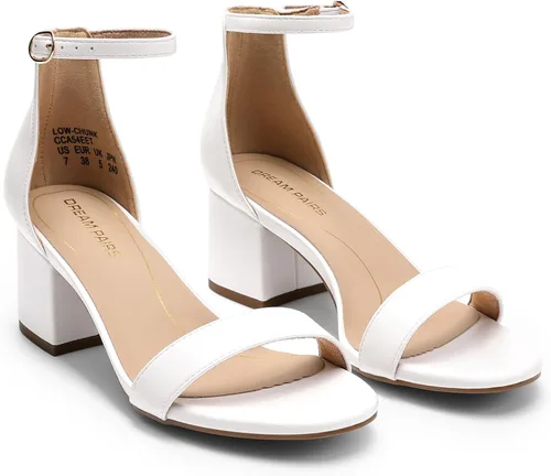 Vista 3 de DREAM PAIRS Sandalias pump de tacón bajo y grueso para mujer